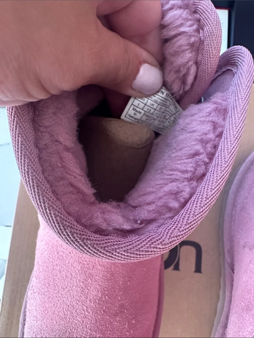 UGG Kids Pink Suede Short Boots